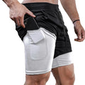 Shorts de corrida masculino 2 em 1